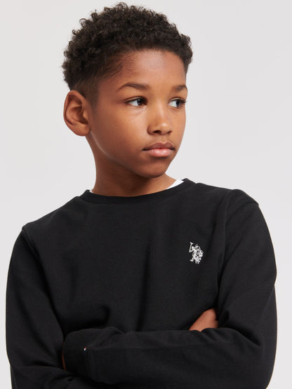 Dsiney Kidz - U.S. Polo Assn. Black Double Horsemen Boys Sweatshirt image 3