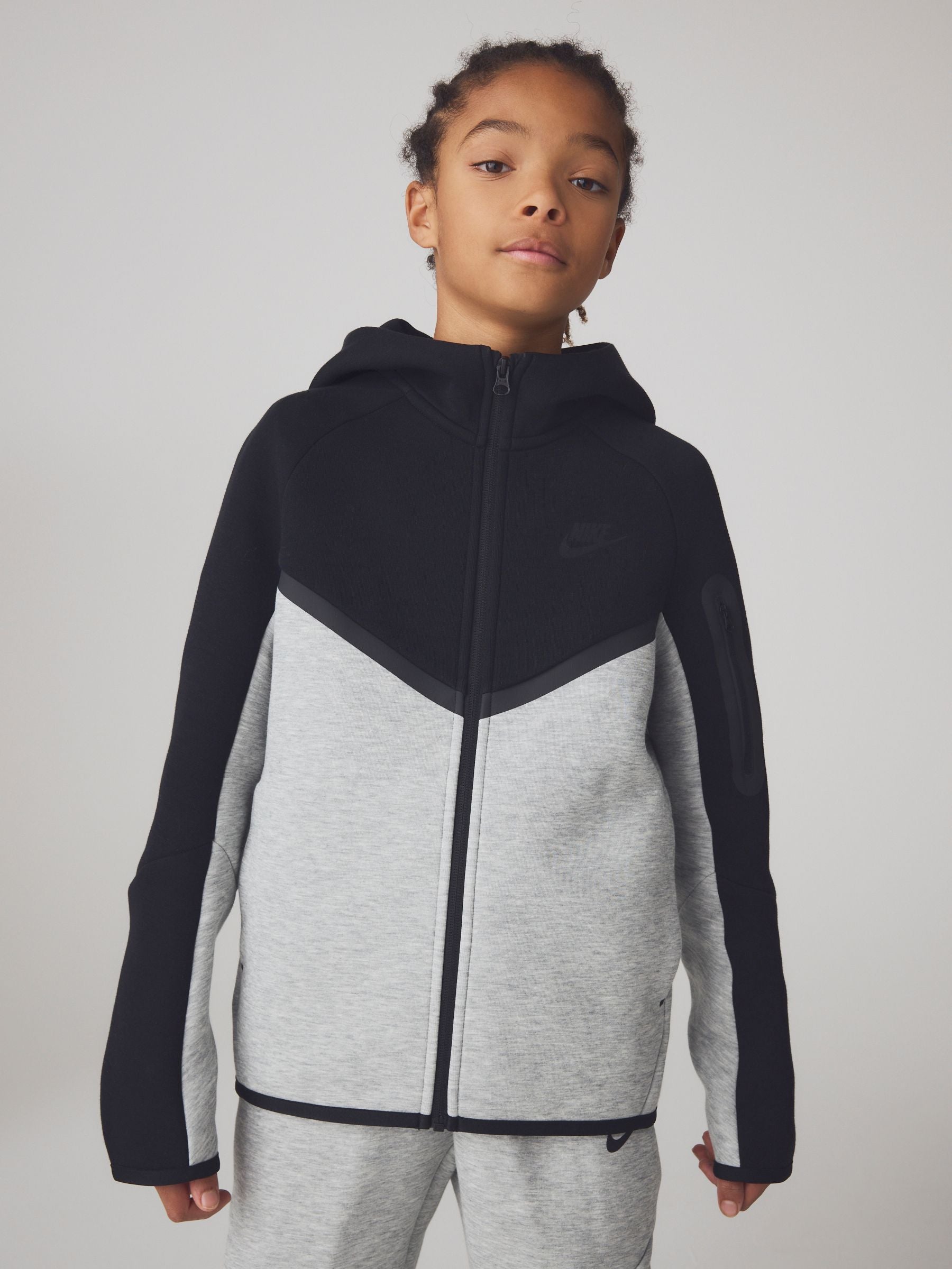 Dsiney Kidz - Nike Black/Grey Tech Fleece Zip Through Hoodie image 1