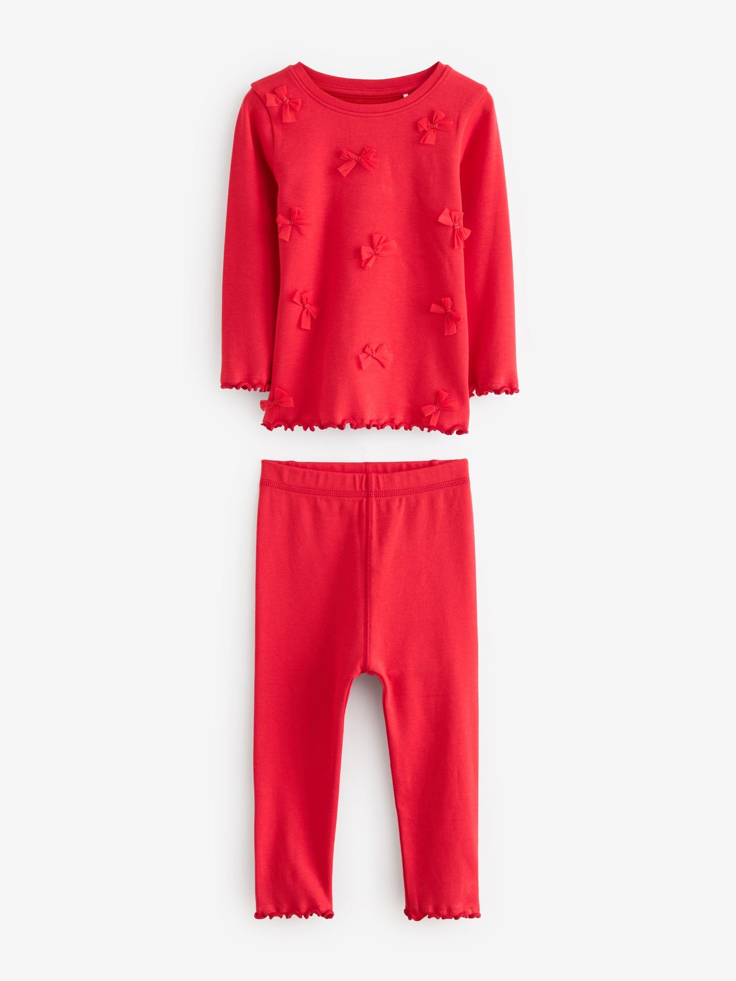 Red Bow/ Heart Long Sleeve Snuggle Pyjamas 3 Pack (9mths-16yrs)