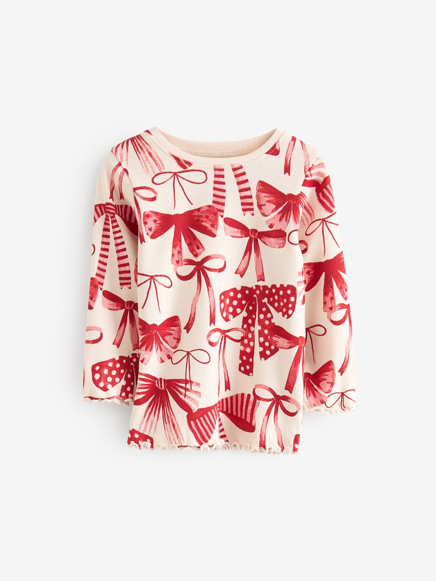 Red Bow/ Heart Long Sleeve Snuggle Pyjamas 3 Pack (9mths-16yrs)