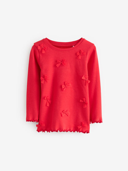 Red Bow/ Heart Long Sleeve Snuggle Pyjamas 3 Pack (9mths-16yrs)