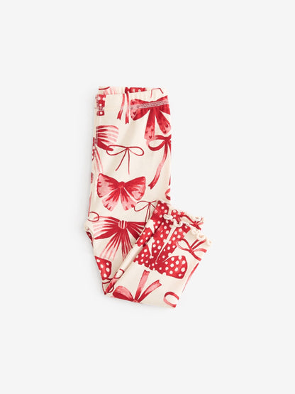 Red Bow/ Heart Long Sleeve Snuggle Pyjamas 3 Pack (9mths-16yrs)