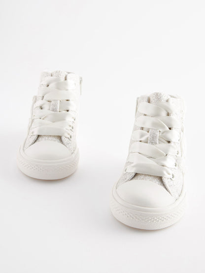Butterfly Glitter High Top Trainers image 5