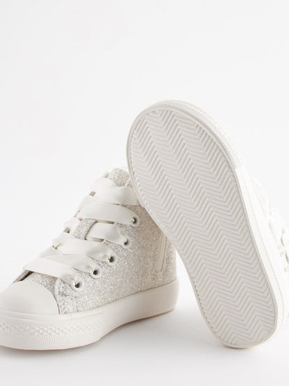 Butterfly Glitter High Top Trainers image 6
