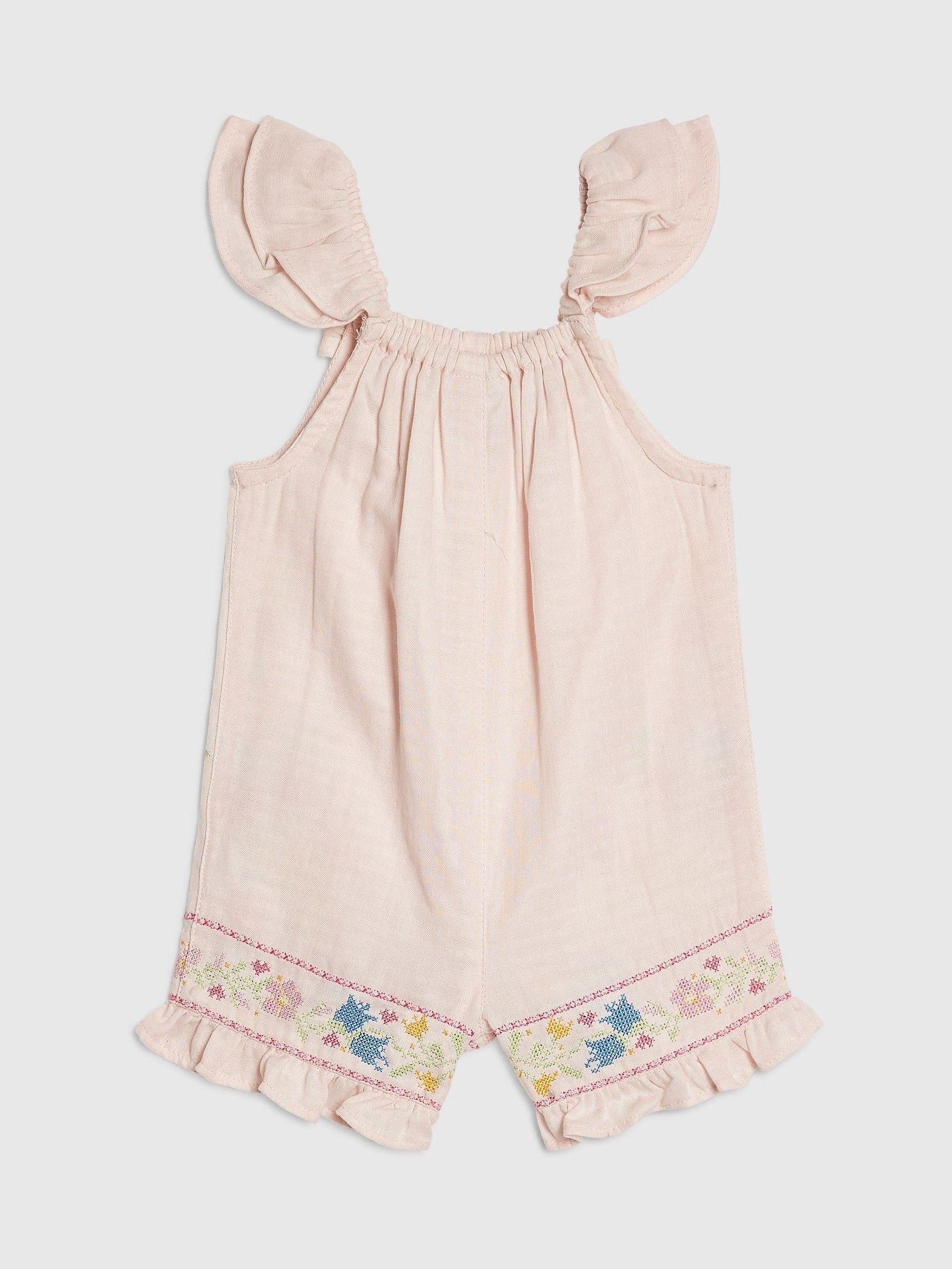 River Island Pink Floral Cross Stitch Romper image 2