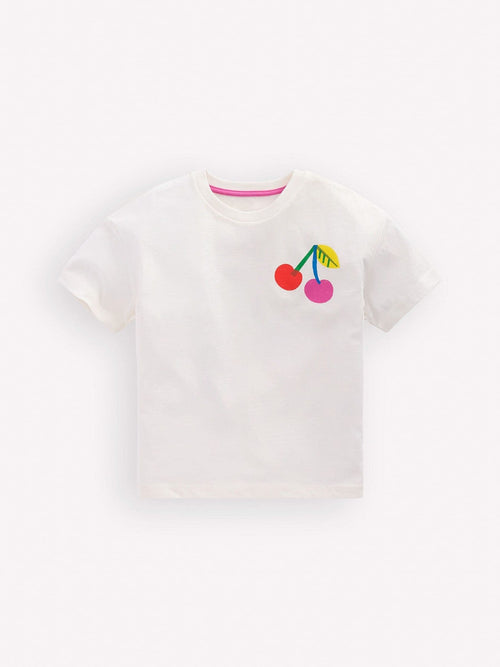 Boden Cream Short Sleeve Printed T-Shirt image 1