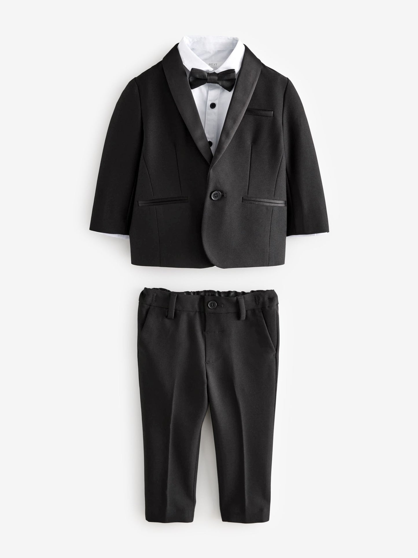 Black Blazer Shirt Trousers and Bow Tie Set (3mths-9yrs) image 5