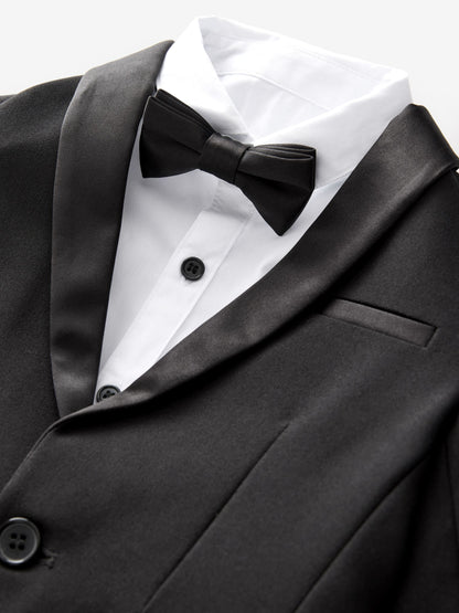 Black Blazer Shirt Trousers and Bow Tie Set (3mths-9yrs) image 8