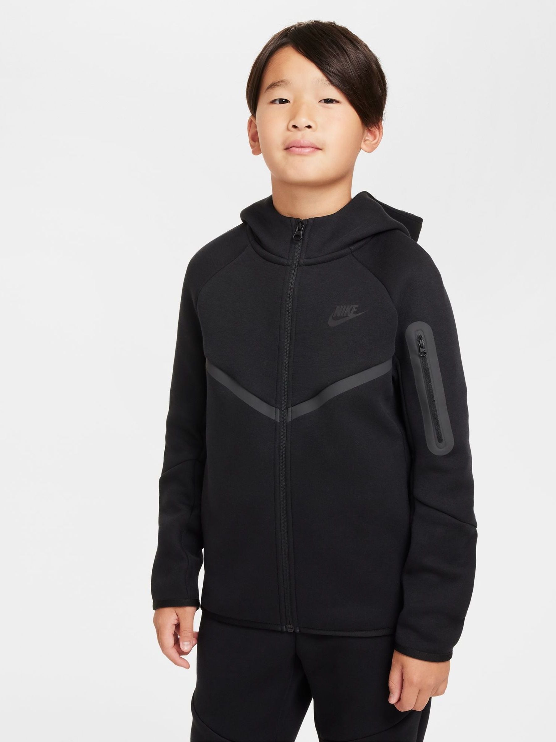 Dsiney Kidz - Nike Black Tech Fleece Zip Through Hoodie image 1