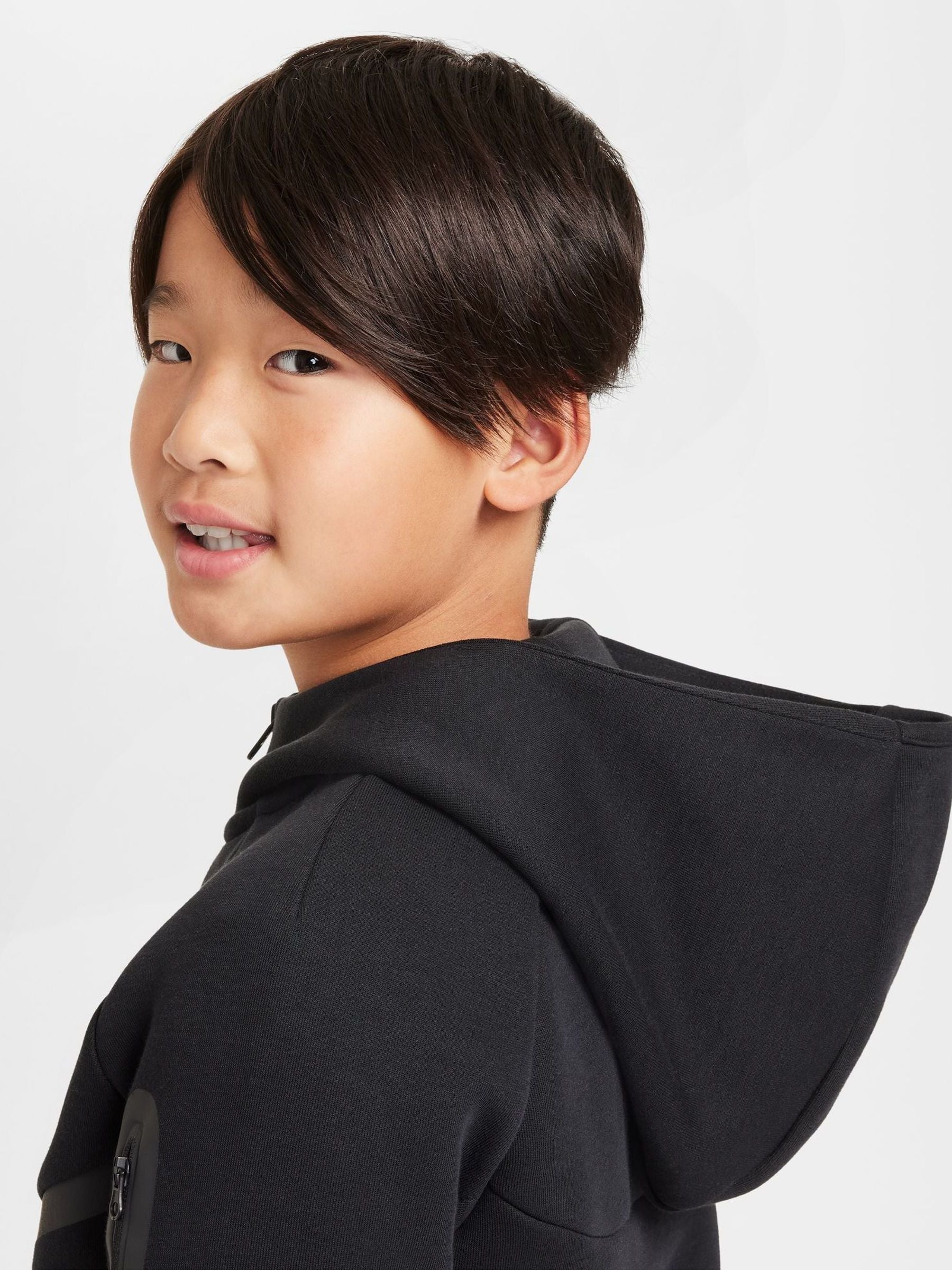 Dsiney Kidz - Nike Black Tech Fleece Zip Through Hoodie image 5