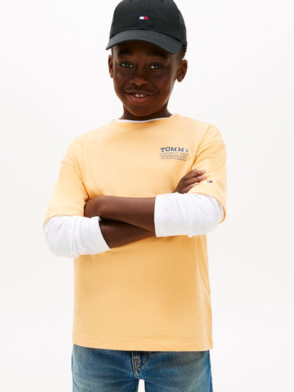 Tommy Hilfiger Orange Back Graphic Crew Neck T-Shirt image 1