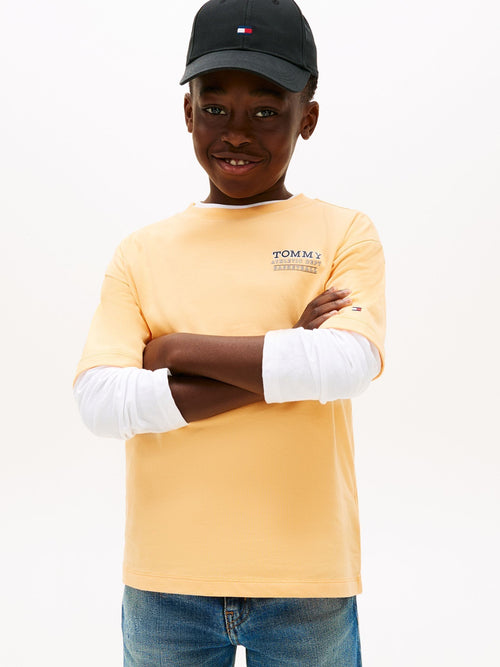 Tommy Hilfiger Orange Back Graphic Crew Neck T-Shirt image 1
