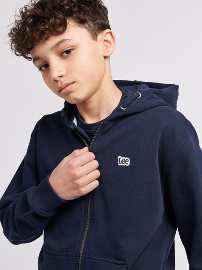 Dsiney Kidz - Lee Blue Boys 100% Cotton Zip-Through Badge Hoodie image 5