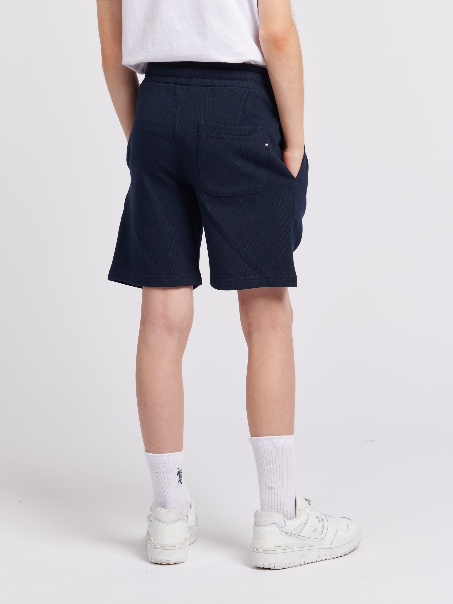 Dsiney Kidz - U.S. Polo Assn. Blue Dark Boys 100% Cotton Double Horsemen Sweat Shorts image 4