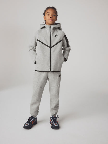 Dsiney Kidz - Nike Dark Grey Heather Tech Fleece Zip Through Hoodie image 2