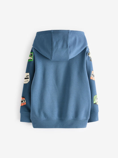 Blue Minecraft Hoodie (3-16yrs)