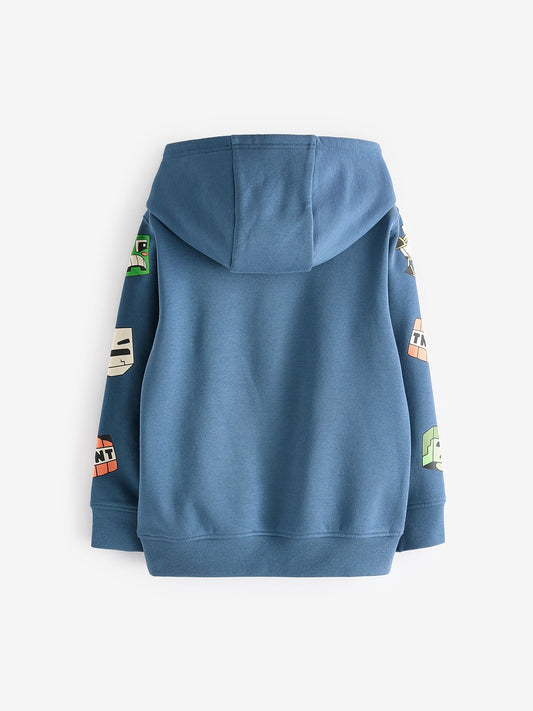 Blue Minecraft Hoodie (3-16yrs)