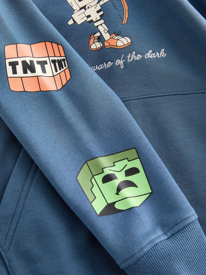 Blue Minecraft Hoodie (3-16yrs)