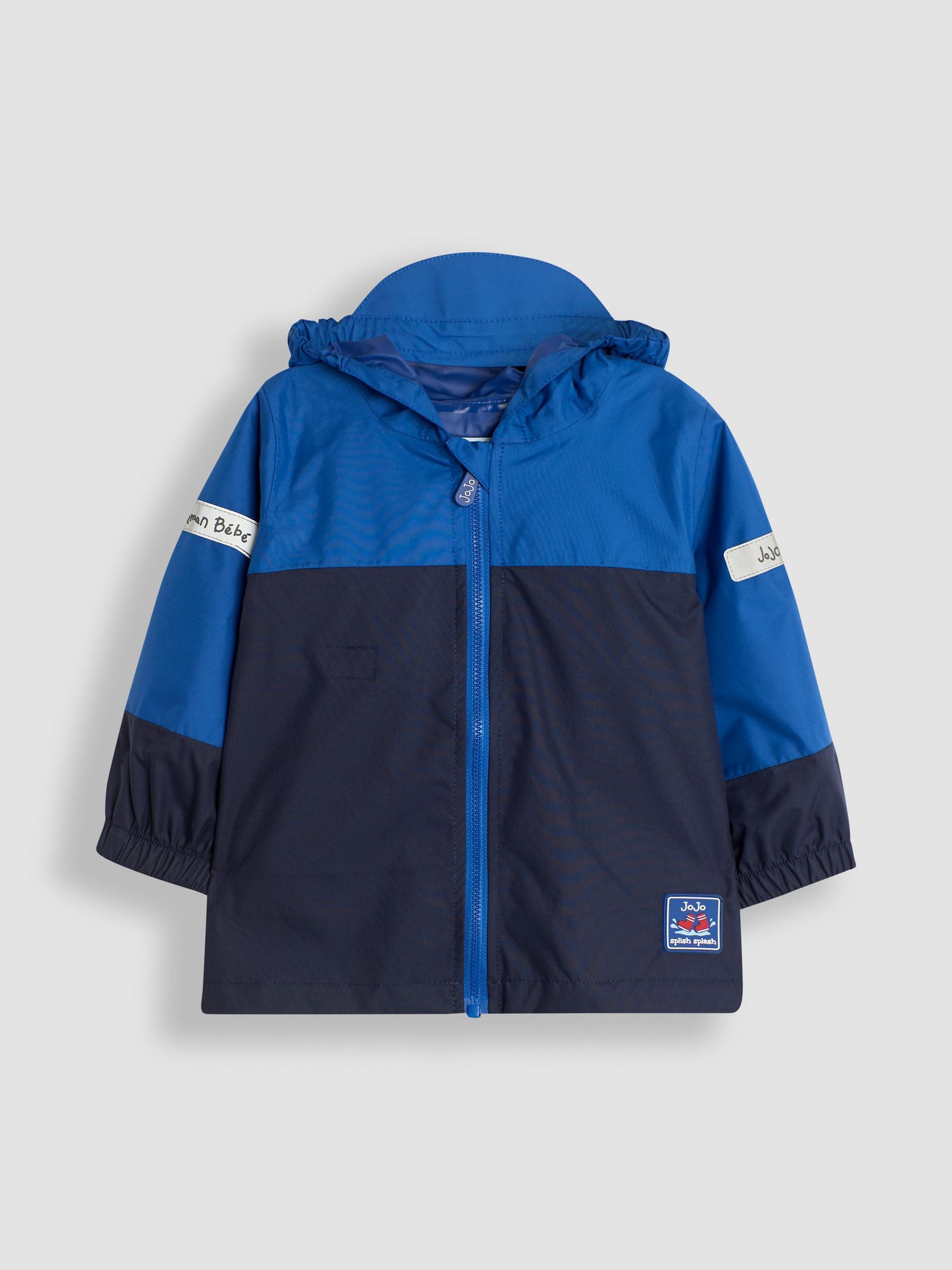 Dsiney Kidz - JoJo Maman Bébé Navy Cobalt Pack-Away Rain Jacket image 1
