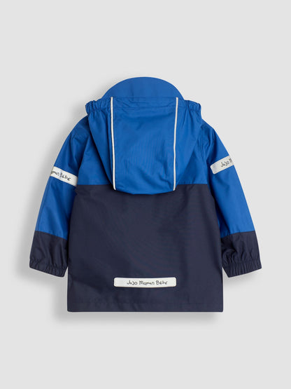 Dsiney Kidz - JoJo Maman Bébé Navy Cobalt Pack-Away Rain Jacket image 2