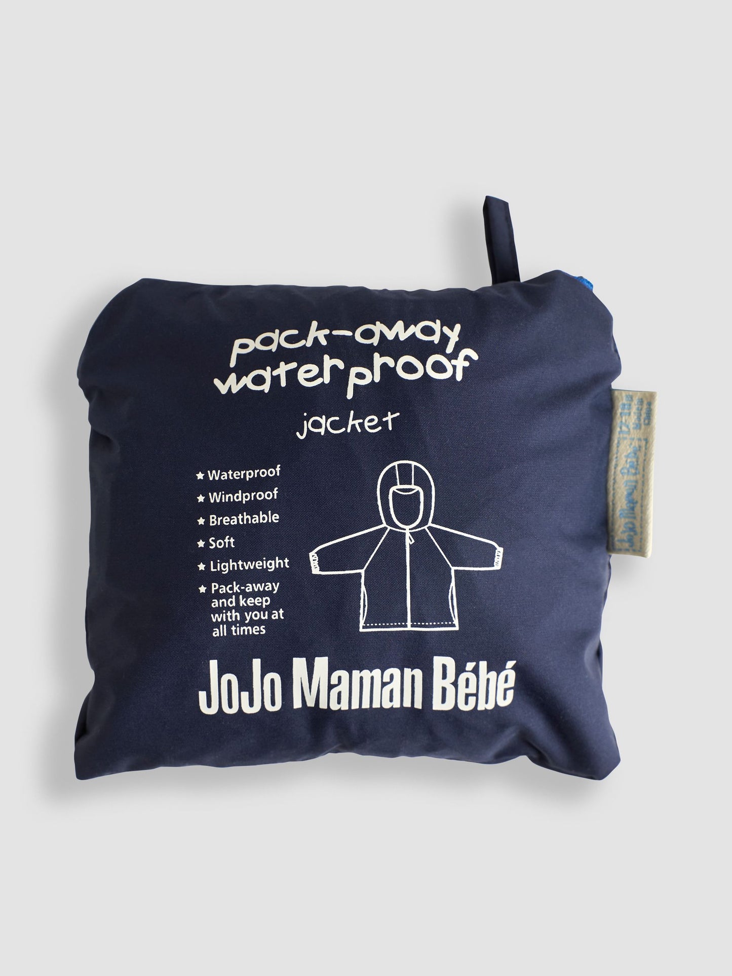 Dsiney Kidz - JoJo Maman Bébé Navy Cobalt Pack-Away Rain Jacket image 3