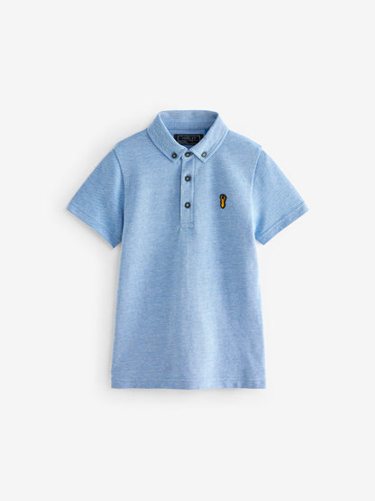 Dsiney Kidz - Stag Blue Marl Short Sleeve Polo Shirt (3-16yrs) image 1