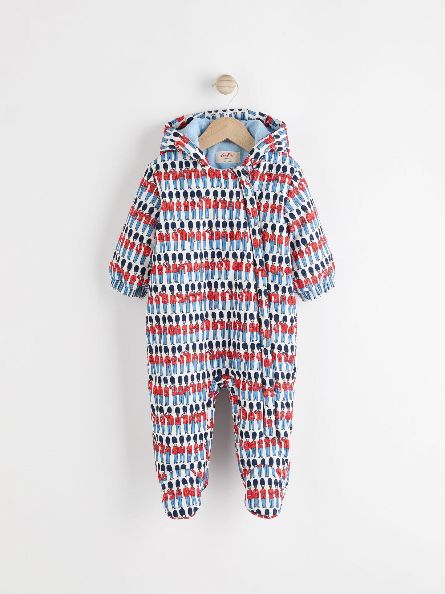 Cath Kidston Blue Solider Baby Corduroy All-In-One Pramsuit image 1