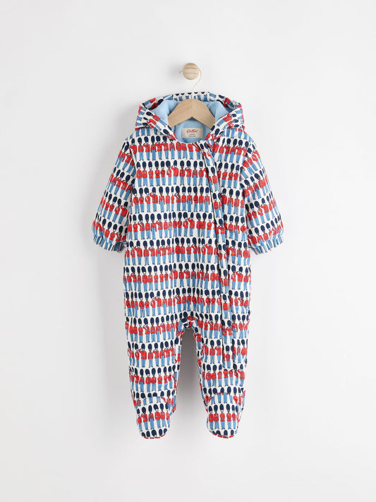 Cath Kidston Blue Solider Baby Corduroy All-In-One Pramsuit