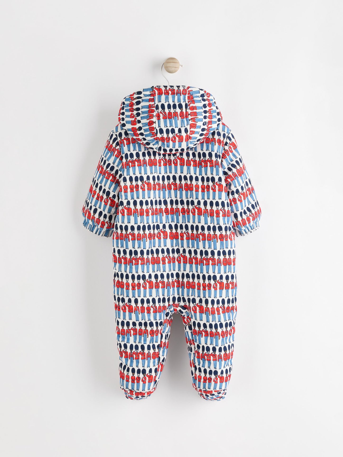 Cath Kidston Blue Solider Baby Corduroy All-In-One Pramsuit image 2