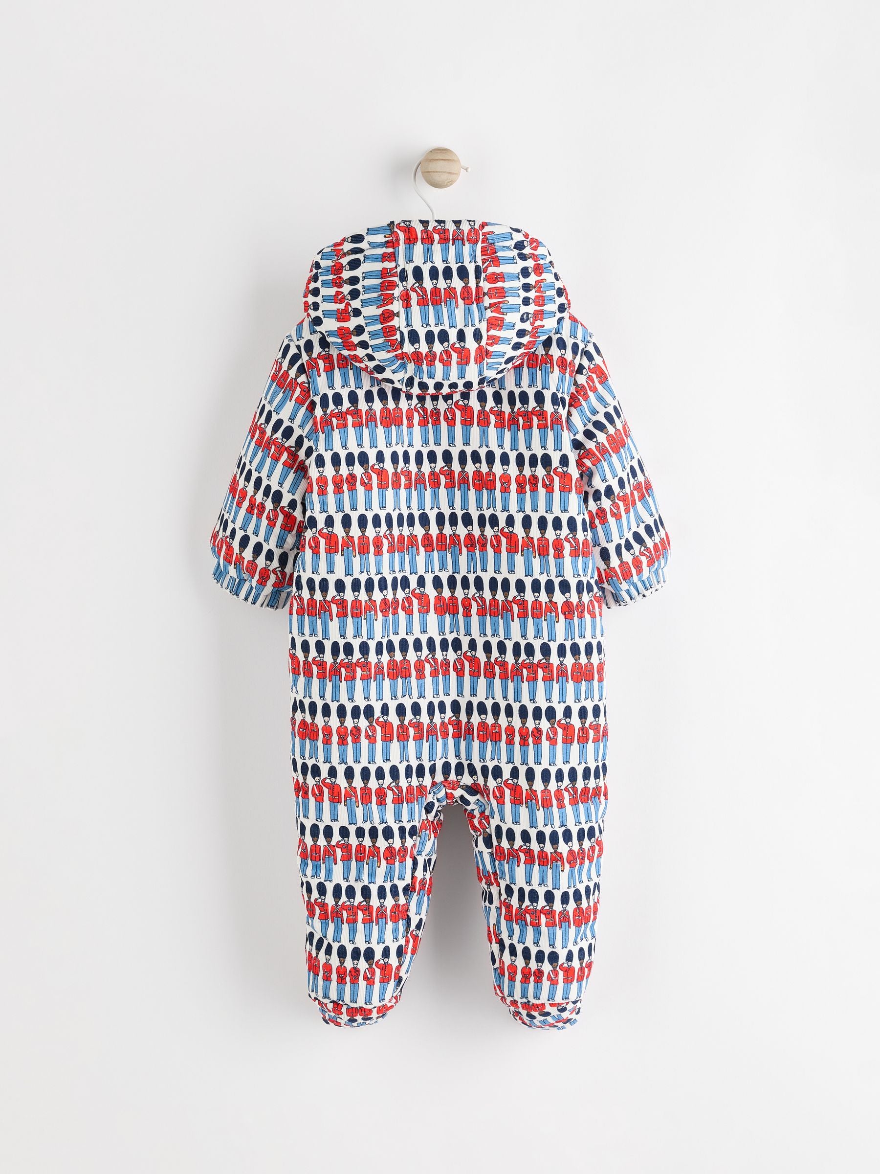 Cath Kidston Blue Solider Baby Corduroy All-In-One Pramsuit image 2