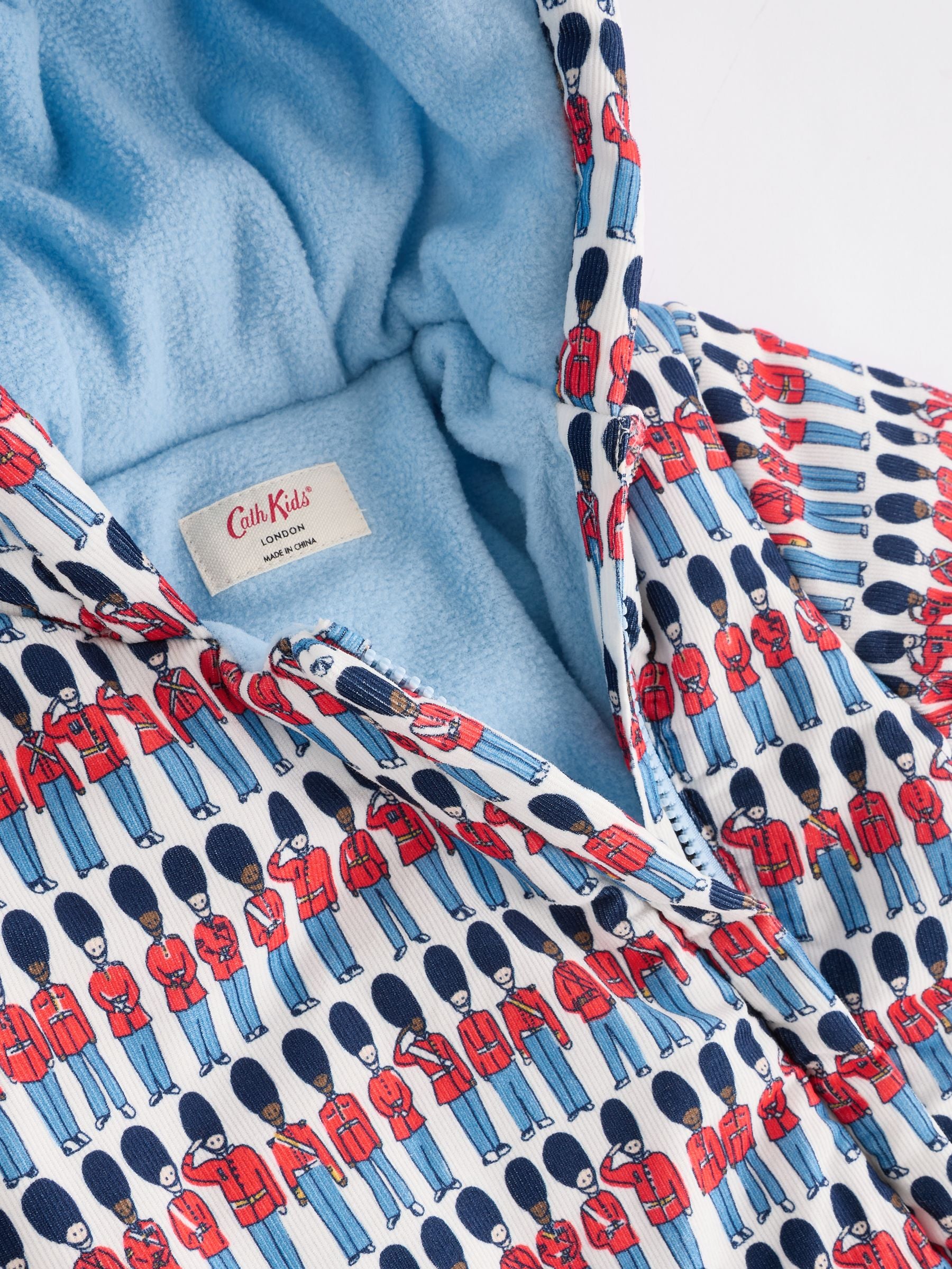 Cath Kidston Blue Solider Baby Corduroy All-In-One Pramsuit image 4