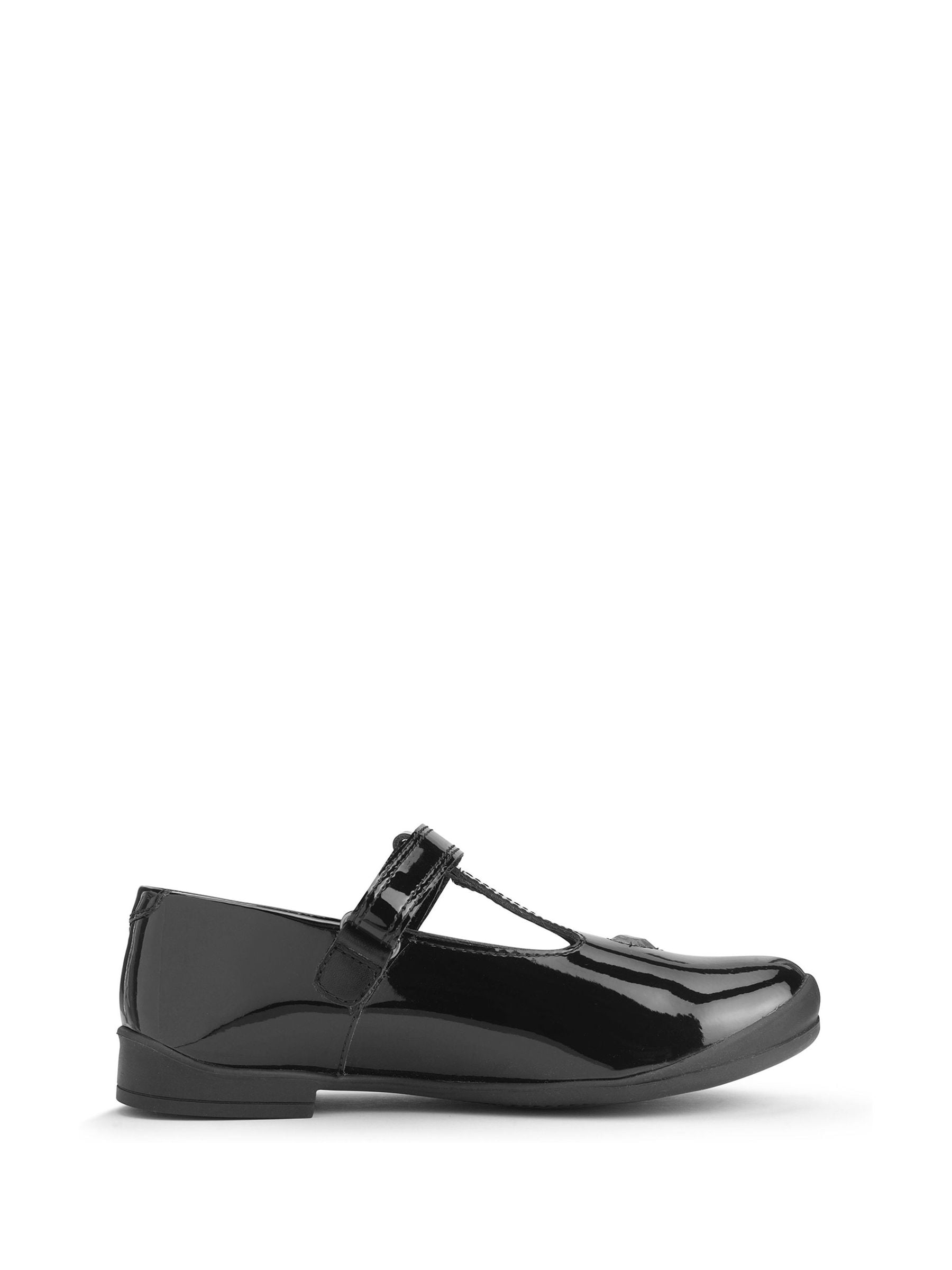 Start Rite Black Standard Fit Spellbound Patent Leather T-Bar Shoes image 2