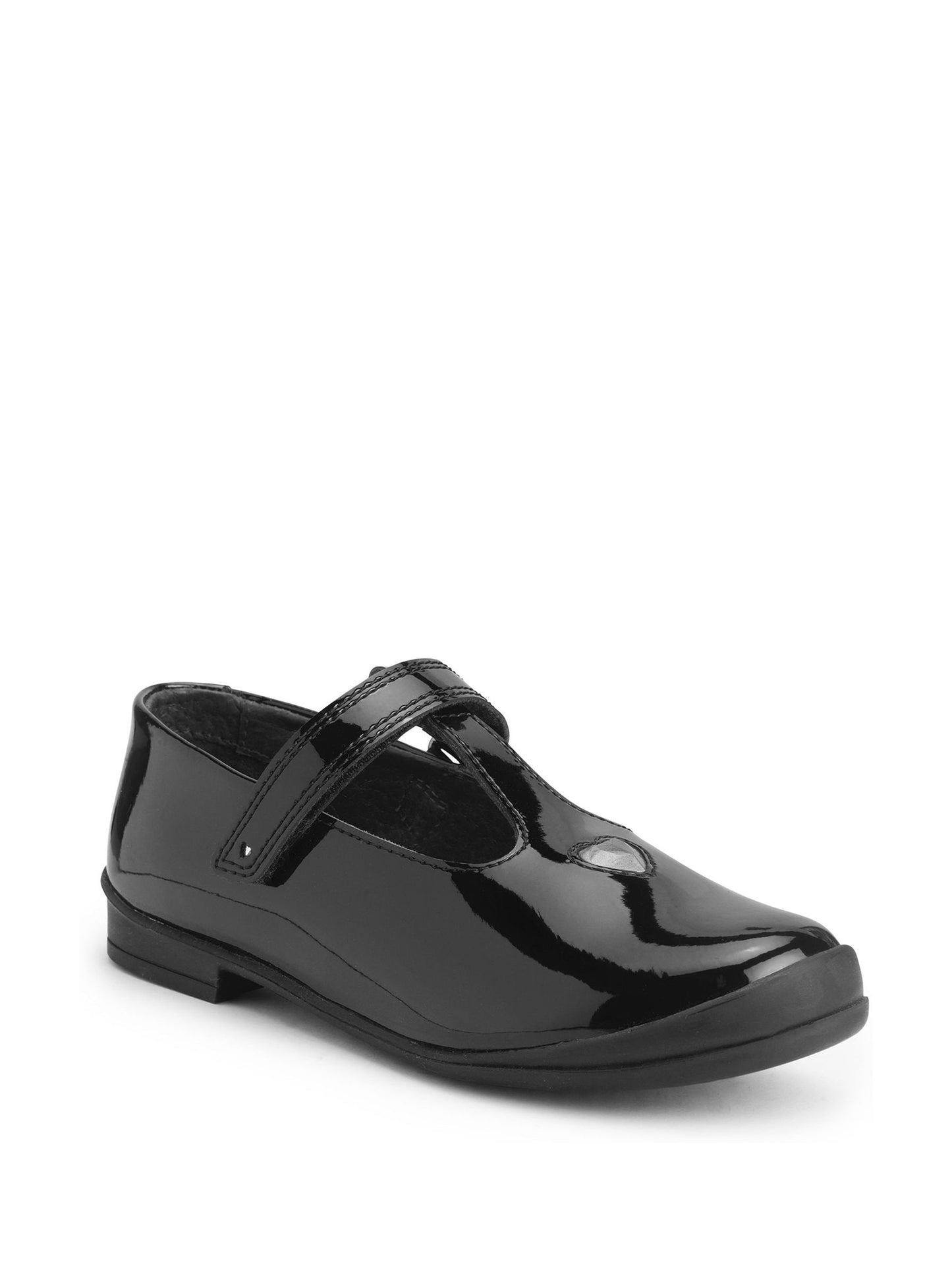 Start Rite Black Standard Fit Spellbound Patent Leather T-Bar Shoes image 3