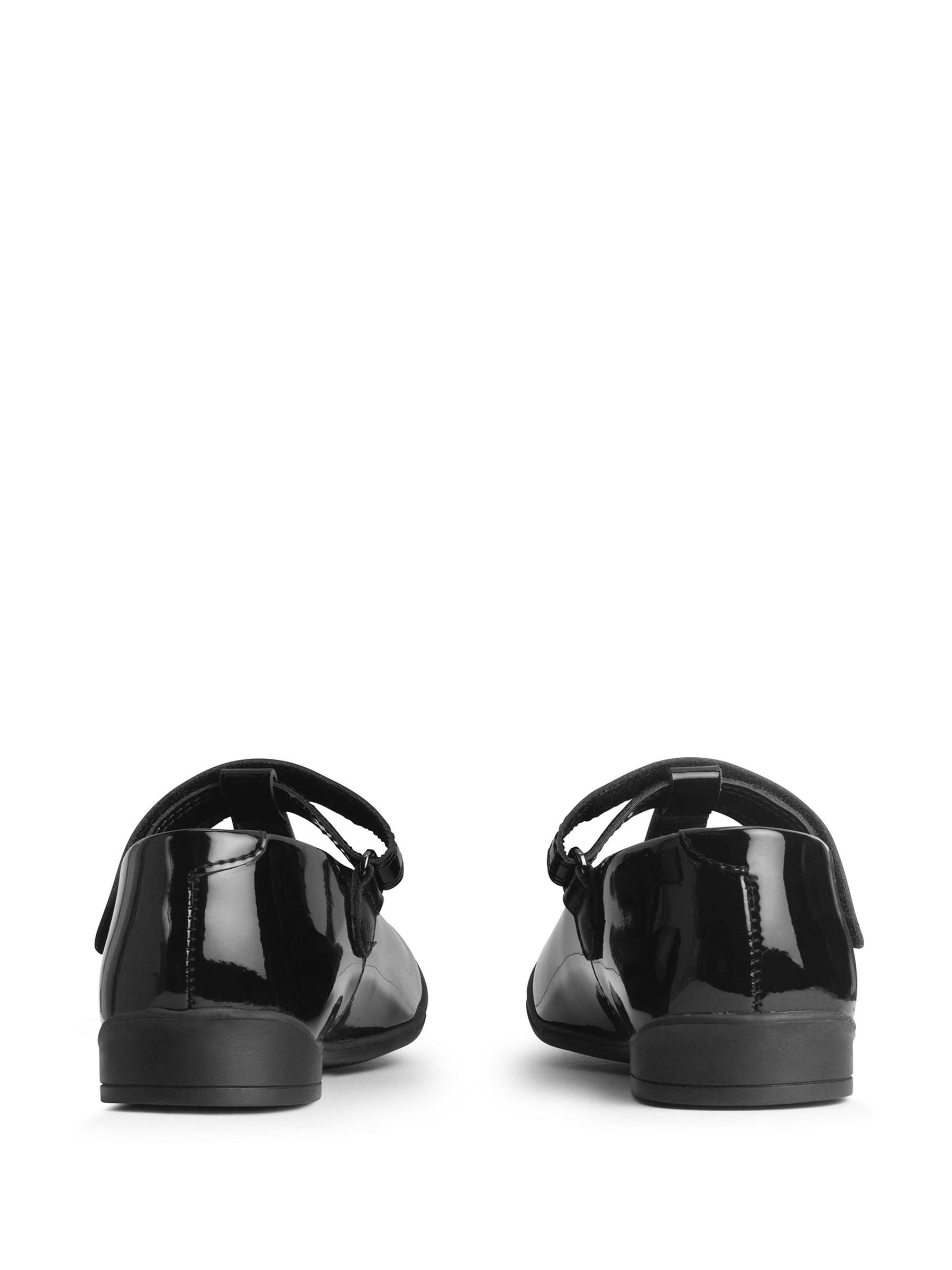 Start Rite Black Standard Fit Spellbound Patent Leather T-Bar Shoes image 4