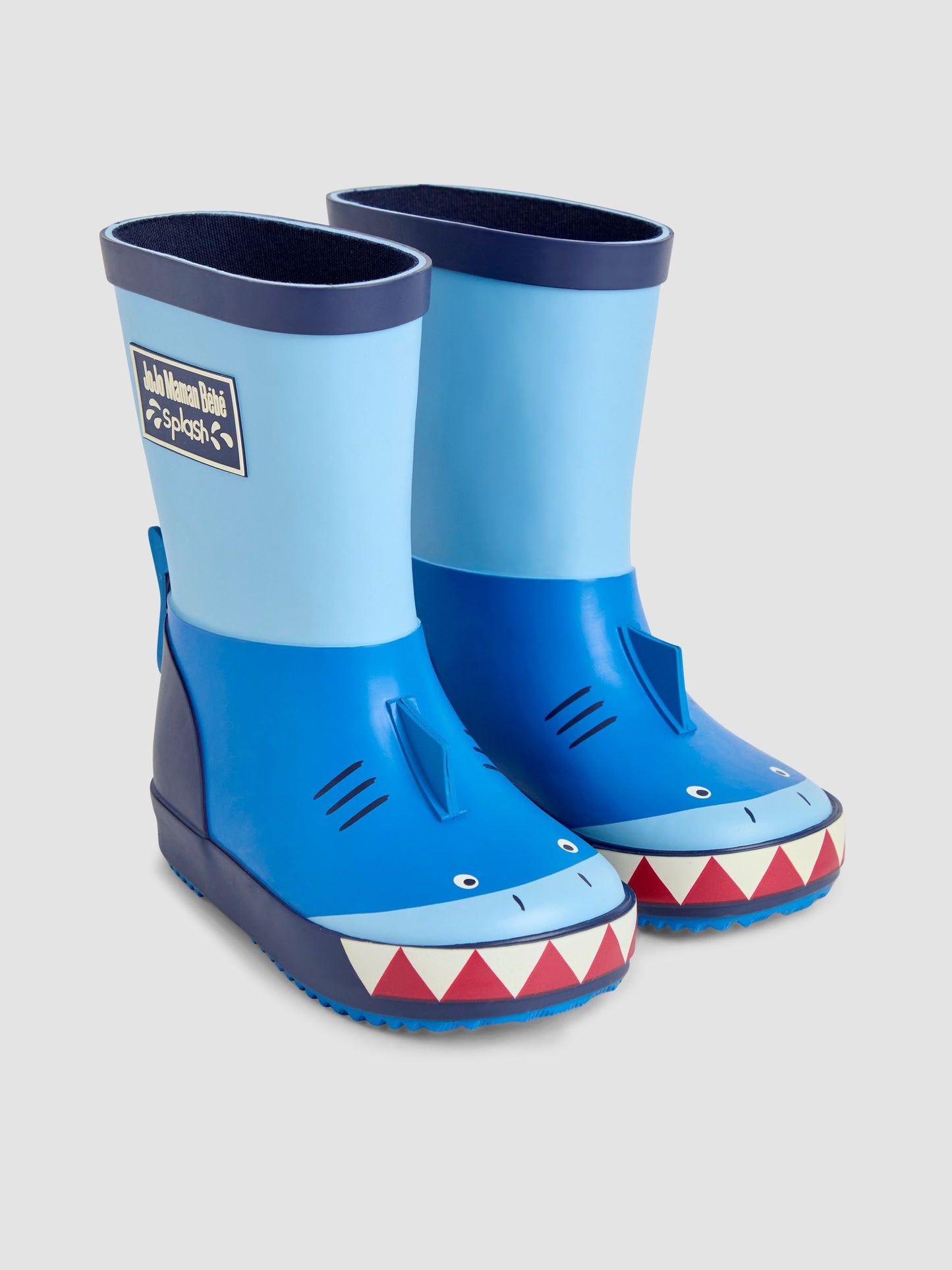JoJo Maman Bébé Blue Shark Wellies image 1