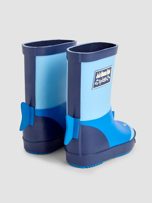 JoJo Maman Bébé Blue Shark Wellies image 2