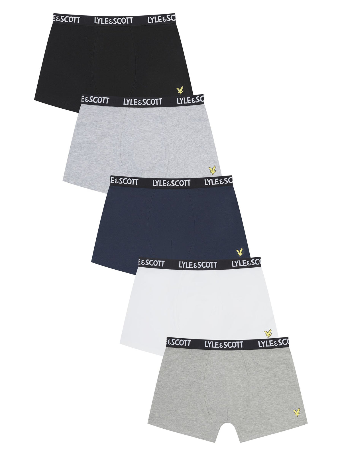 Dsiney Kidz - Lyle & Scott Grey Ned Underwear Boxer Trunks 5 Pack image 1
