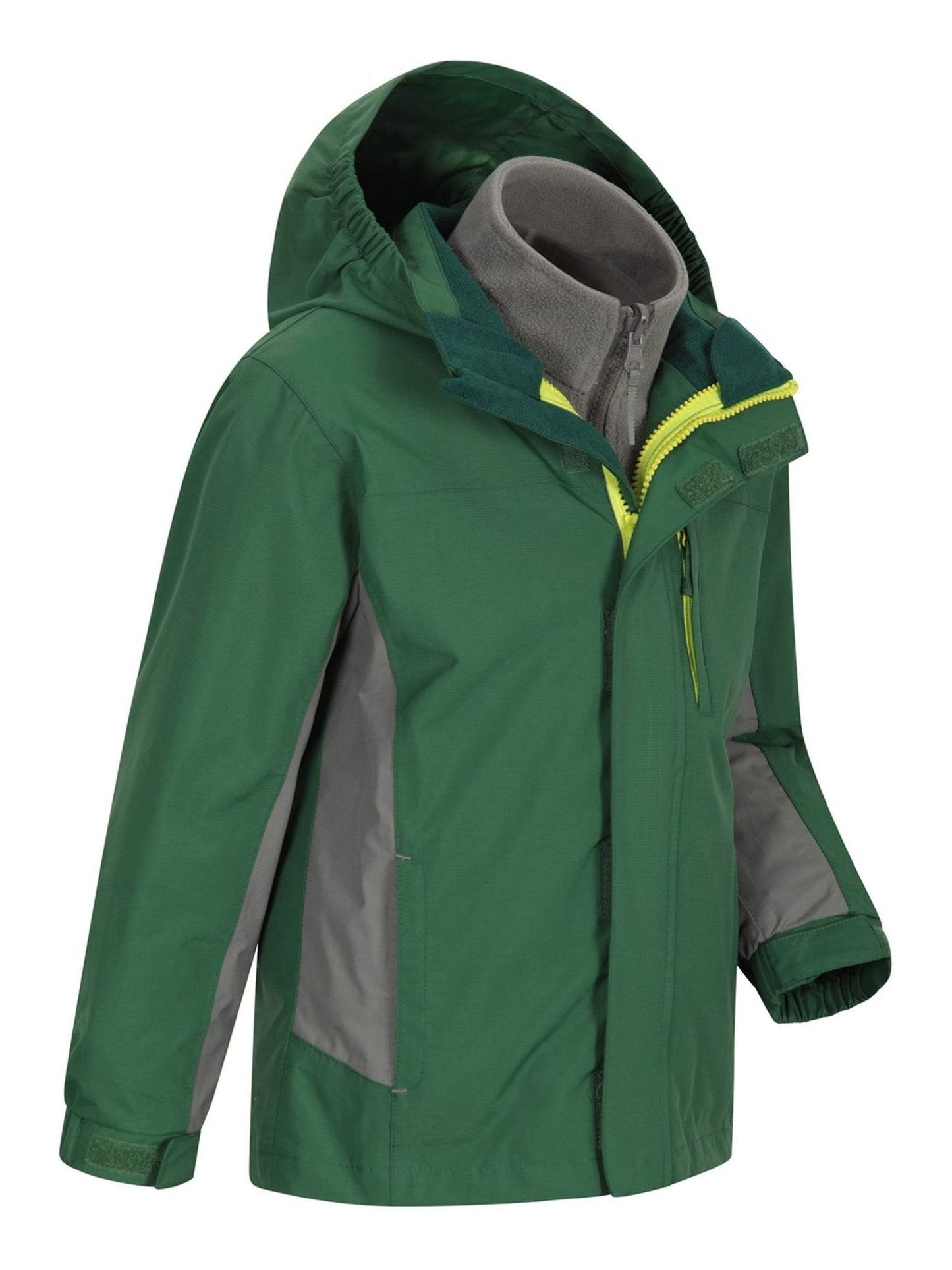 Dsiney Kidz - Mountain Warehouse Green Cannonball 3 in 1 Waterproof Jacket image 2
