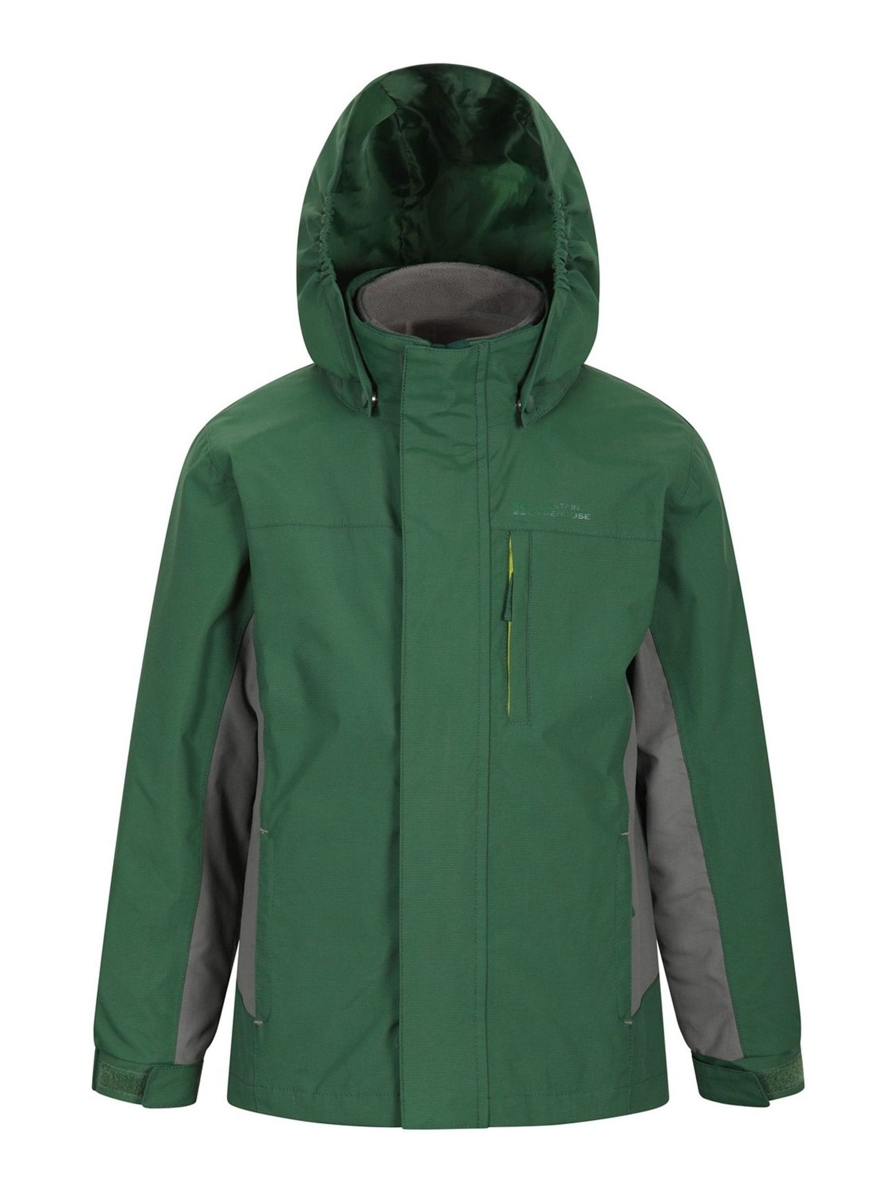 Dsiney Kidz - Mountain Warehouse Green Cannonball 3 in 1 Waterproof Jacket image 4