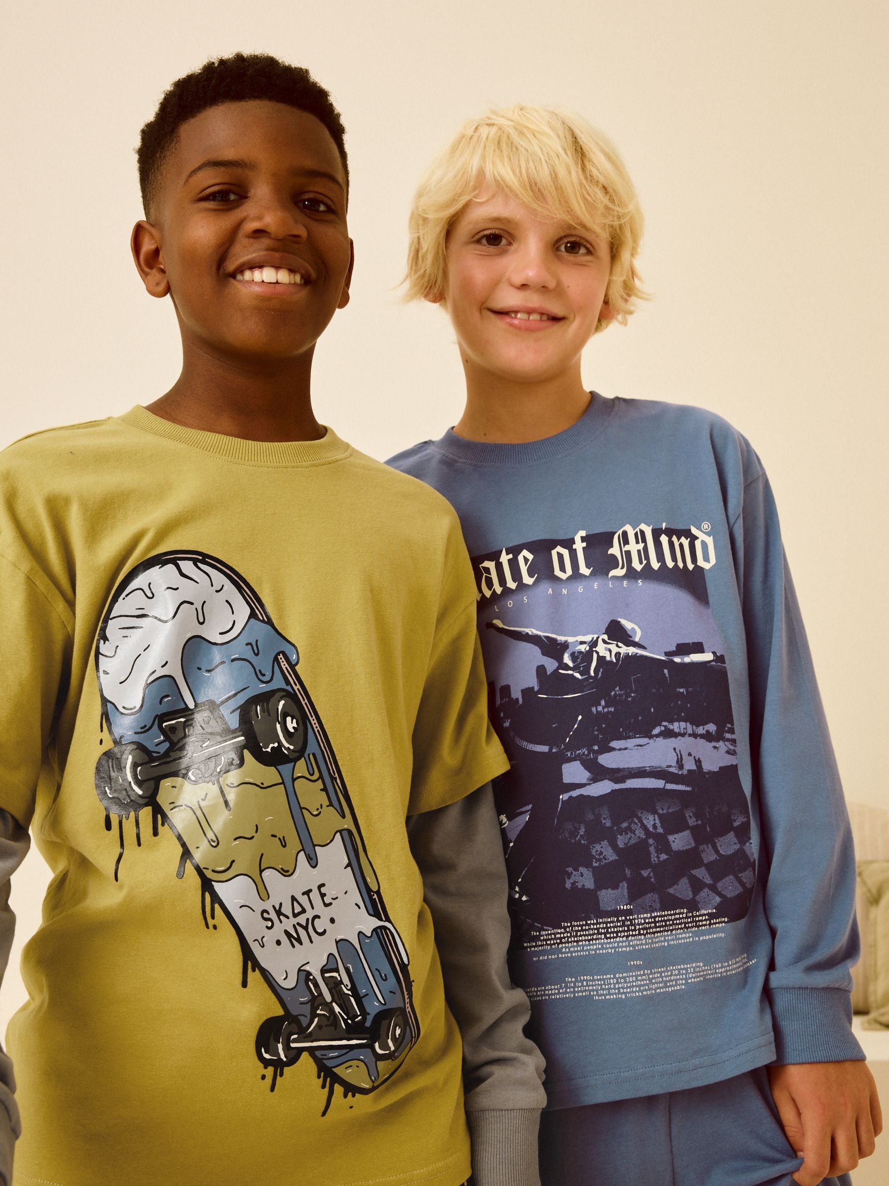 Citrine Yellow/Purple Checkerboard Long Sleeve Pyjamas 2 Pack (3-16yrs) image 4
