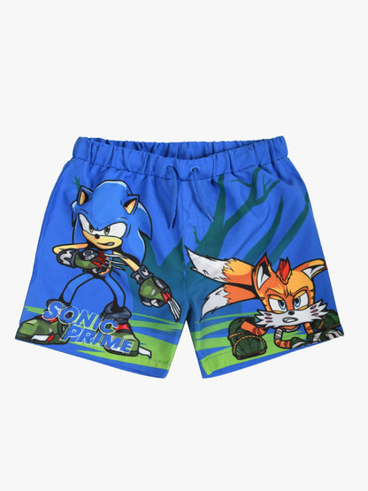 Brand Threads Blue Sonic Prime Boys Swim Shorts image 1