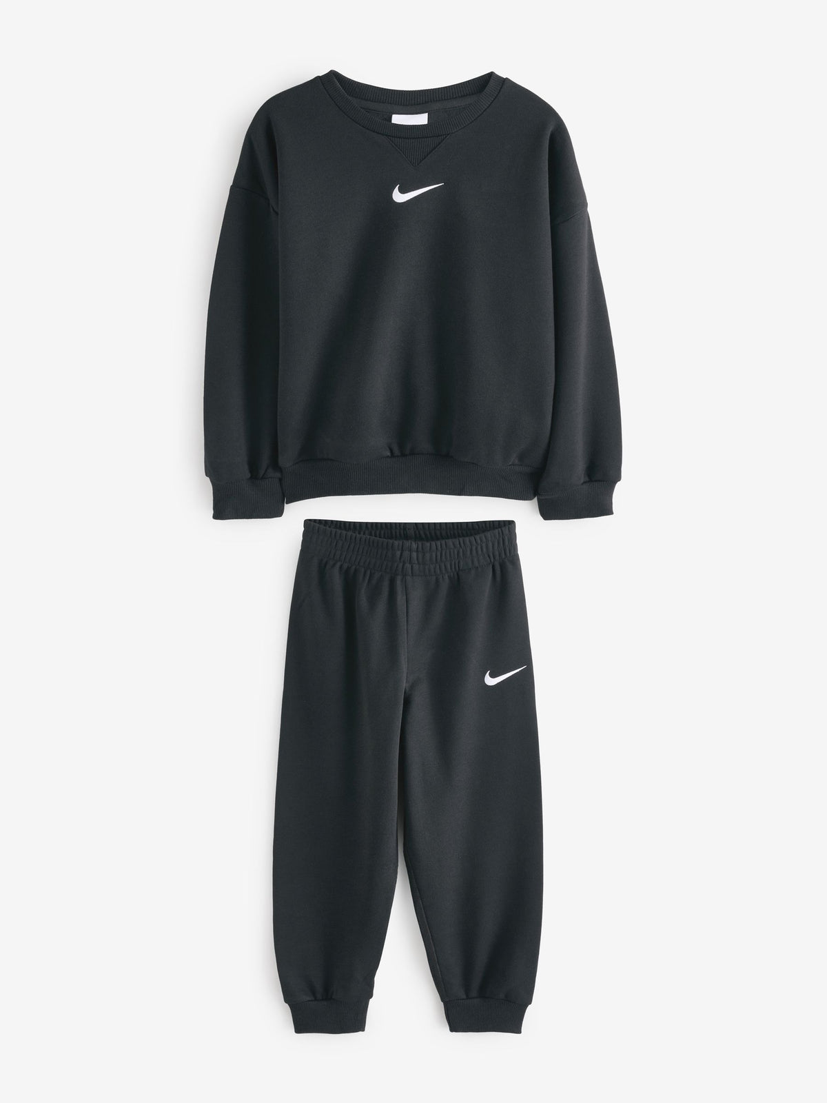 Dsiney Kidz - Nike Black Little Kids Essential Marl Crew Tracksuit Set image 2