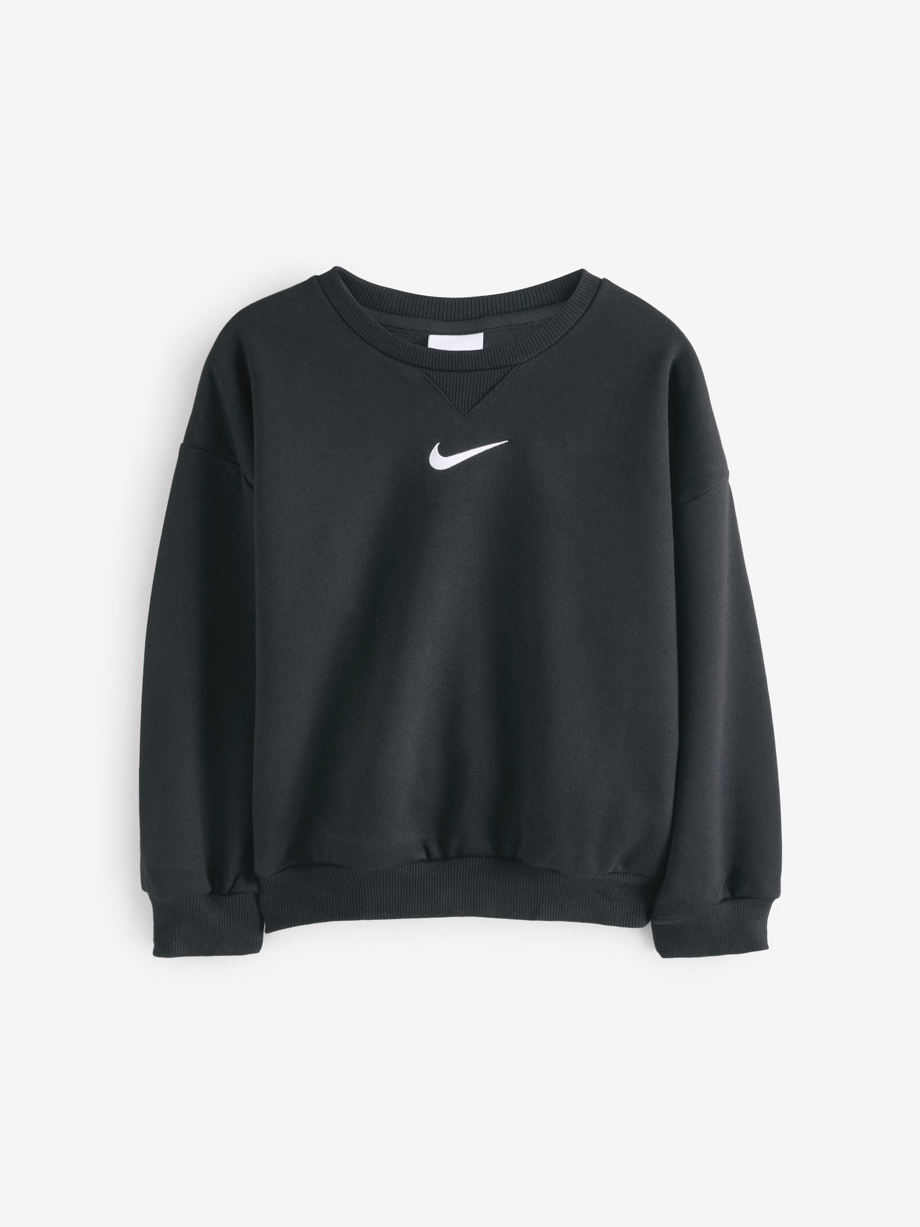 Nike Black Little Kids Essential Marl Crew Tracksuit Set image 3