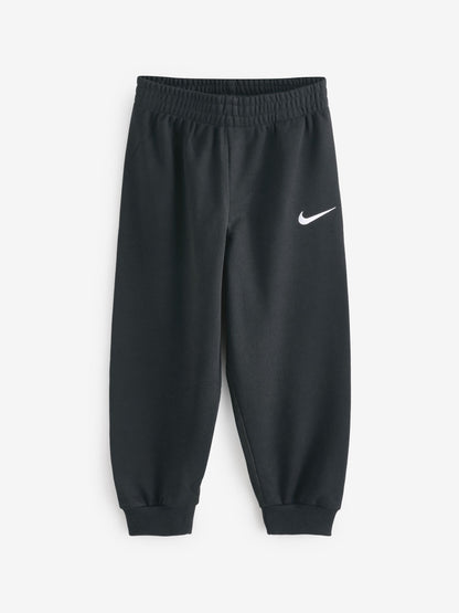 Nike Black Little Kids Essential Marl Crew Tracksuit Set image 4