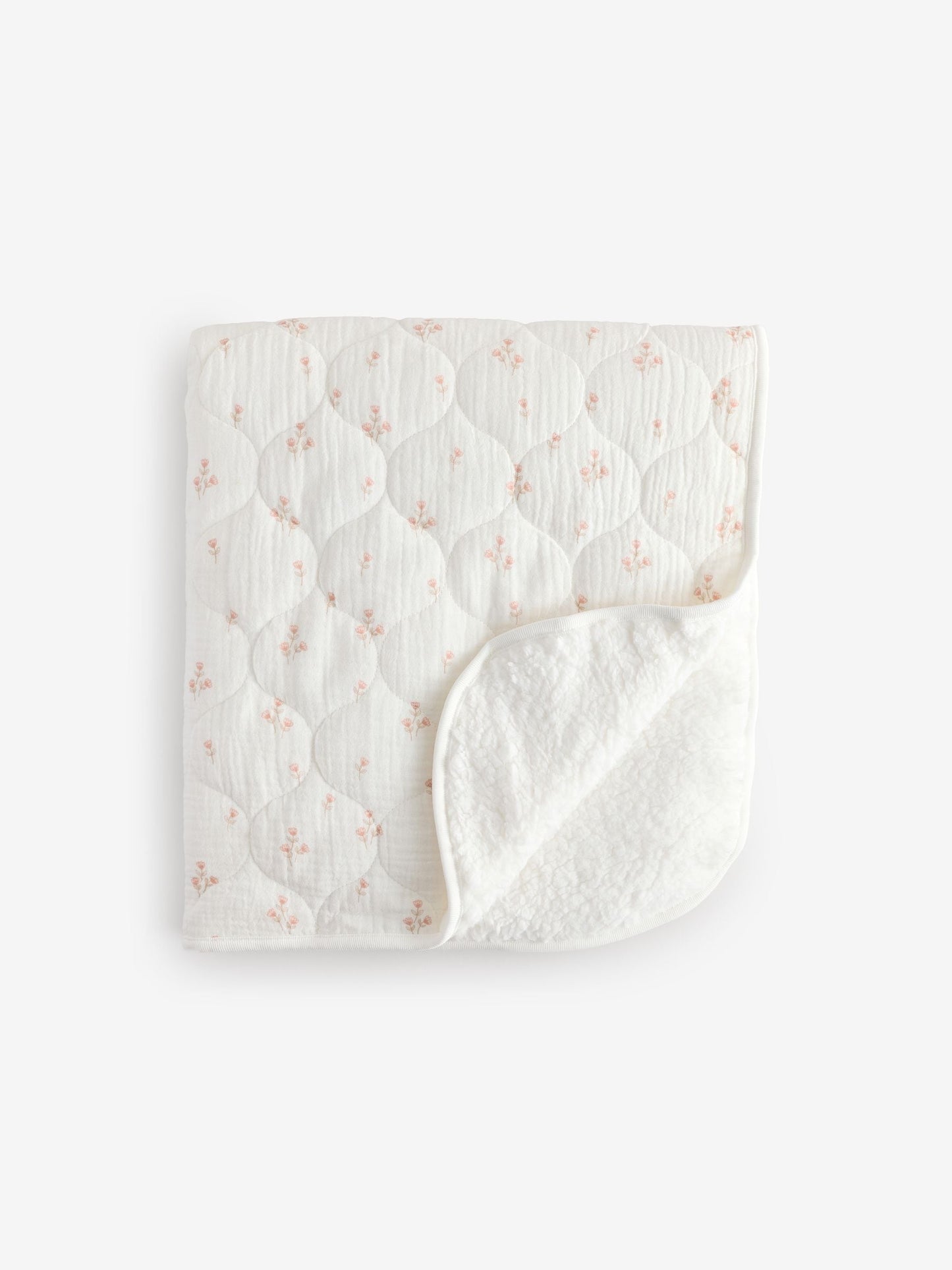 Delicate Floral Muslin Baby Fleece Blanket image 1