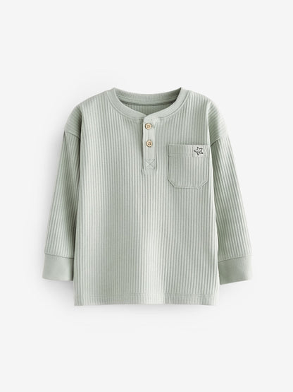 Navy/Camel Plain Relaxed Fit Pyjamas 3 Pack (9mths-12yrs)