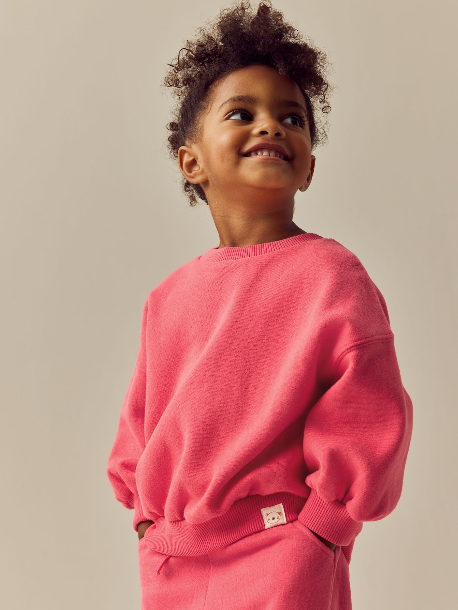 Coral Red Crew Neck Sweatshirt (3mths-7yrs) image 1