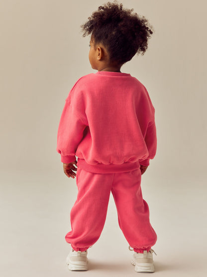 Coral Red Crew Neck Sweatshirt (3mths-7yrs) image 4