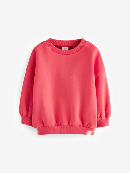 Coral Red Crew Neck Sweatshirt (3mths-7yrs) image 6
