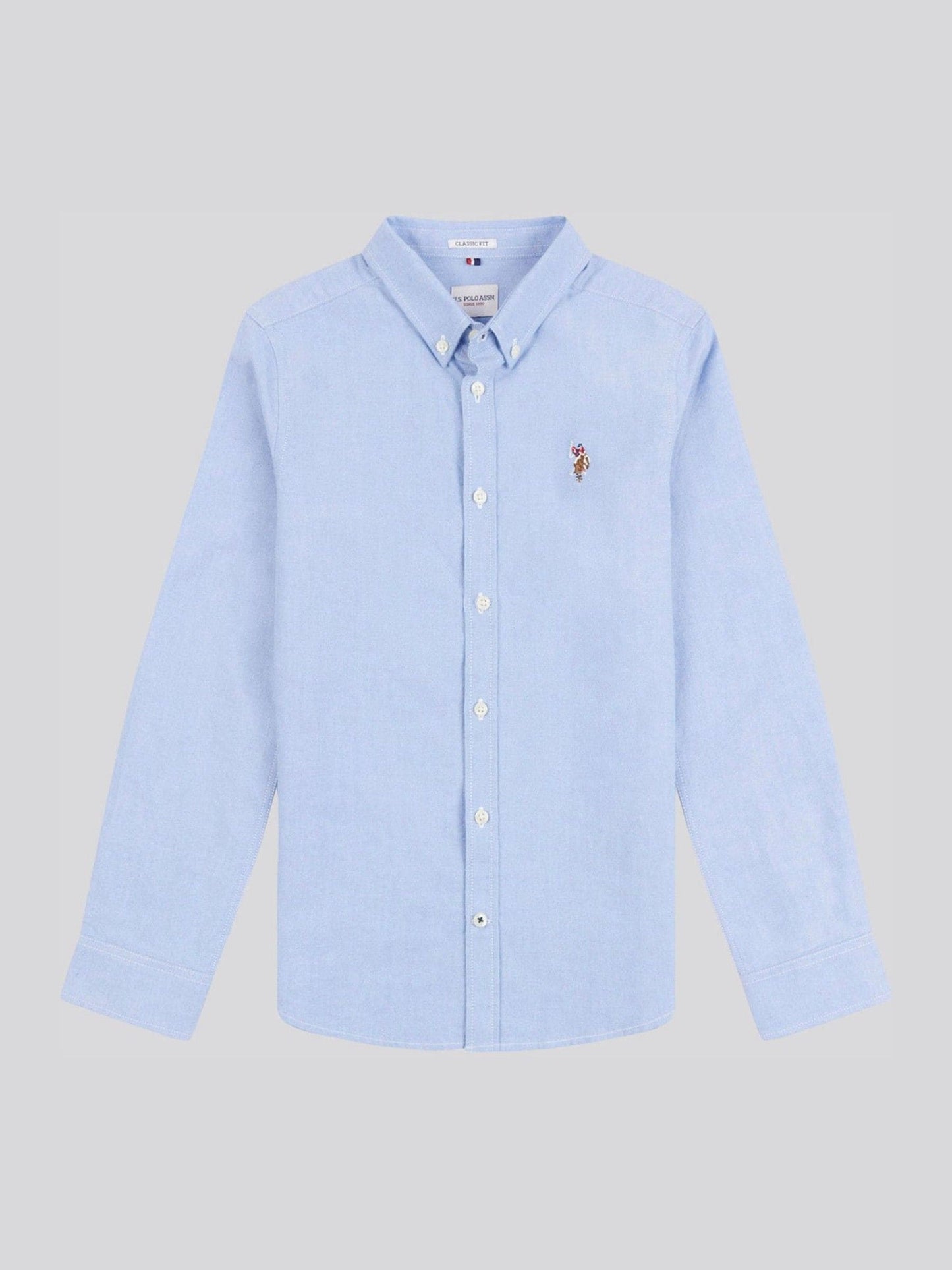 Dsiney Kidz - U.S. Polo Assn. Blue Boys Peached 100% Cotton Oxford Shirt image 5